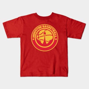 Houston basketball alternative vintage logo Kids T-Shirt